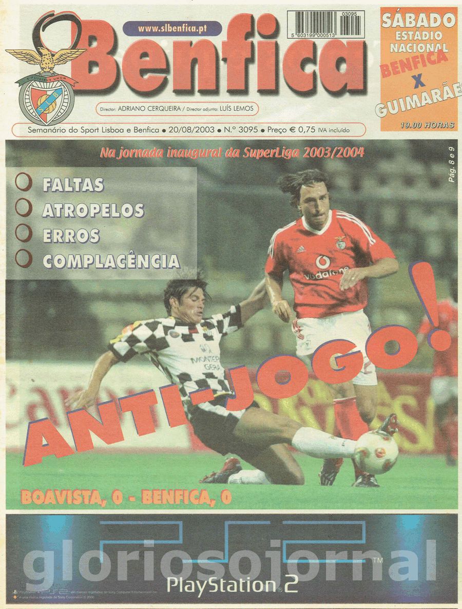 jornal o benfica 3095 2003-08-20